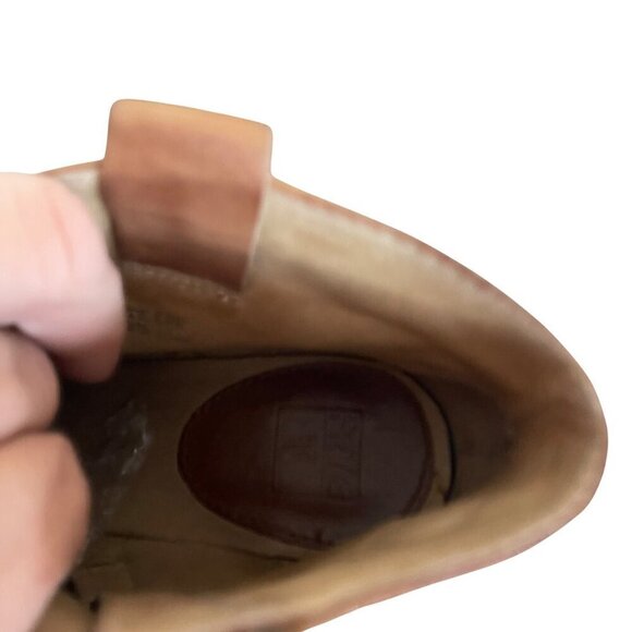 Frye Womens Boots Size 8.5 Tan Reina Ankle Block Heel Western Leather - Picture 5 of 8